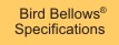 Bird Bellows Bird Exclusion system specs.